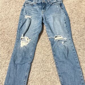Old Navy Women's Ripped Blue Skinny Jeans